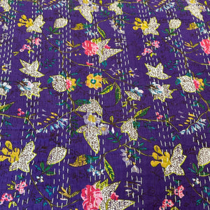 Bedspread coverlet No11 purple close-up