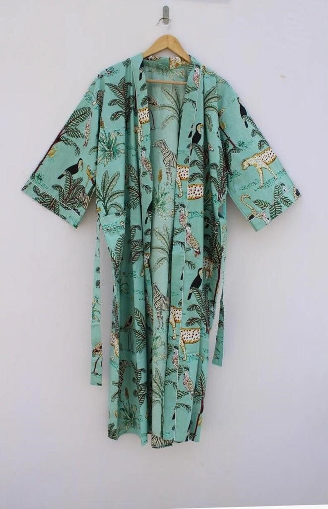 Cotton Robe No 111 Light Green