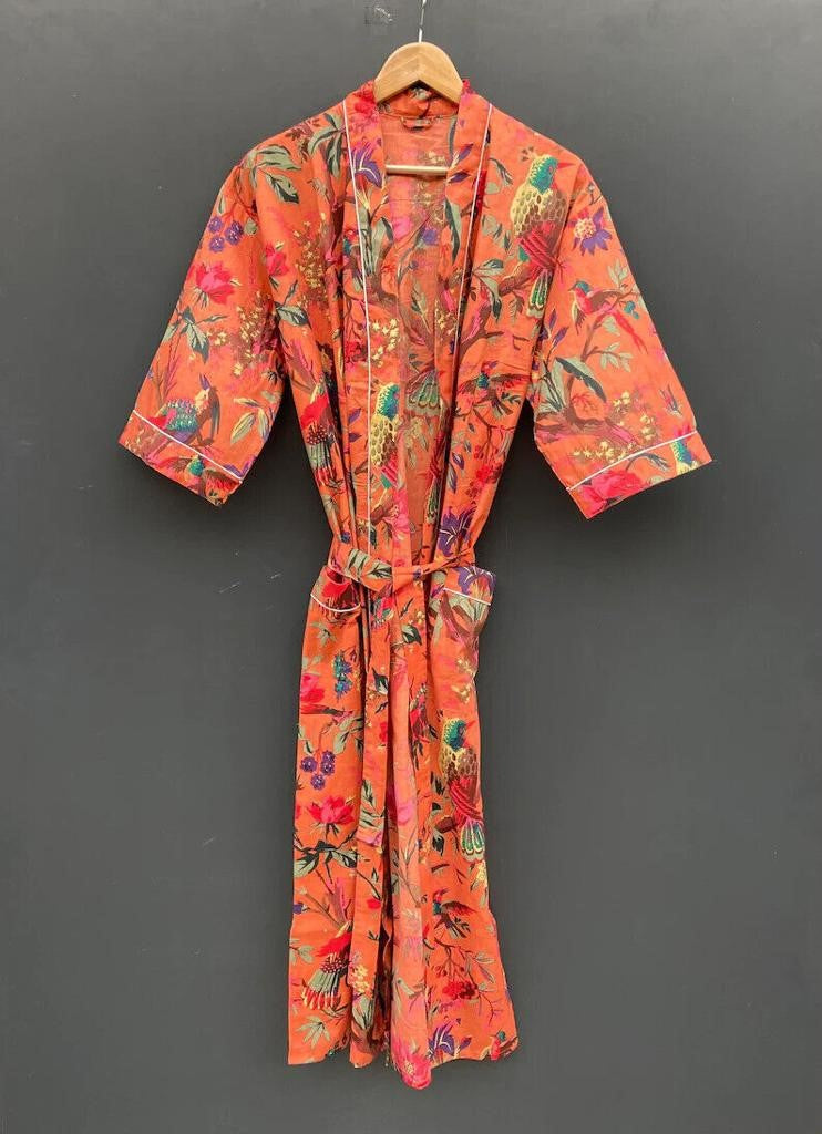 Cotton Robe No 3 Orange