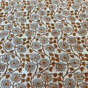 Orange Vine Bedspread Coverlet Close-Up