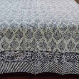 Moroccan Blue Bedspread / Coverlet Close-up