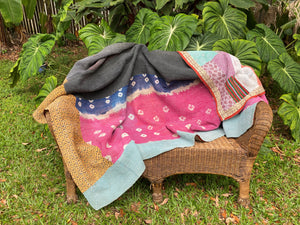 Vintage Throw Blanket No11 - Back