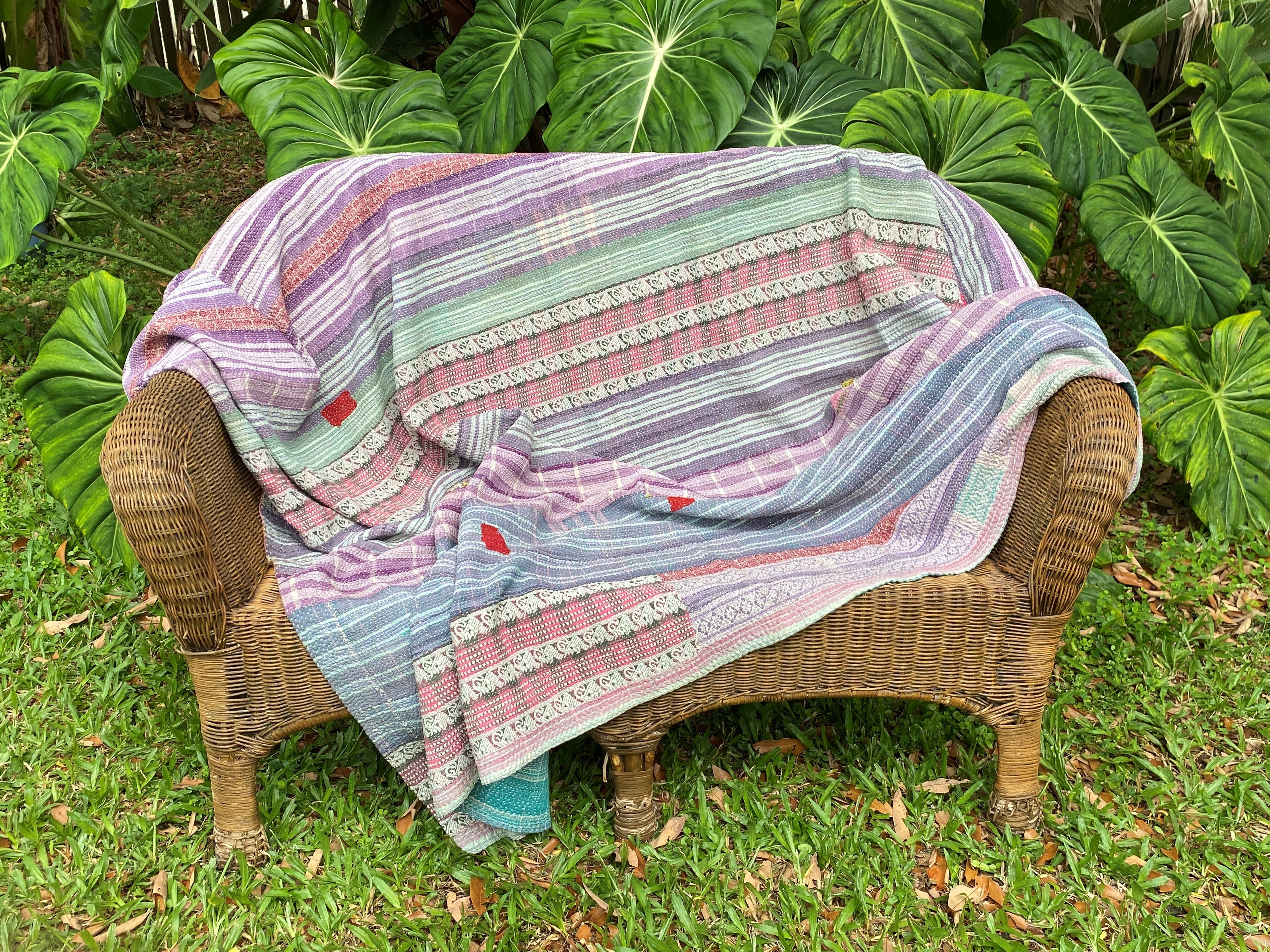 Vintage Throw Blanket No12- Front