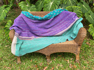 Vintage Throw Blanket No13 - Reverse
