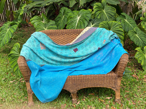 Vintage Throw Blanket No14 - Reverse