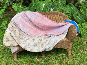 Vintage Throw Blanket No2 - Reverse