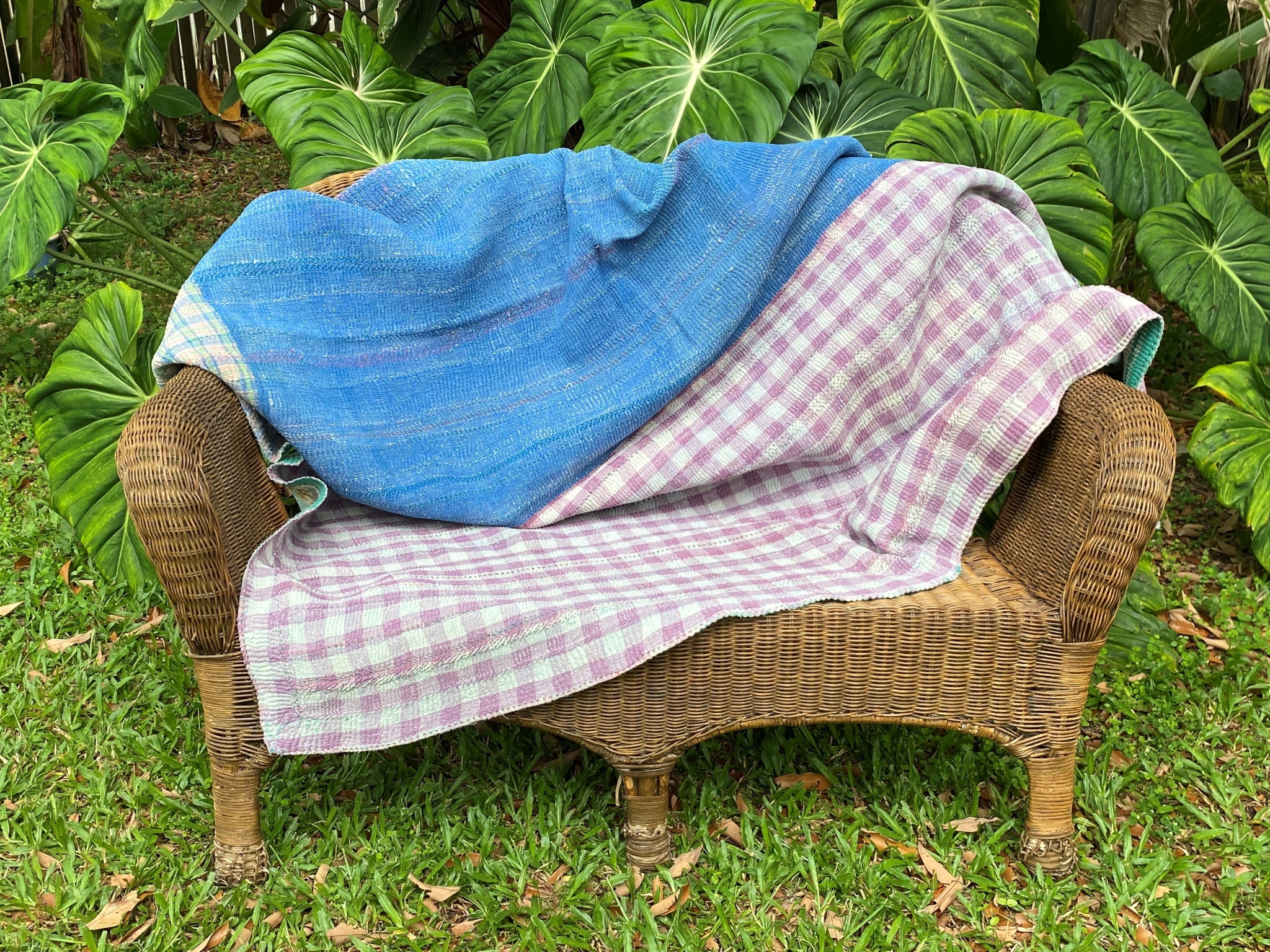 Vintage Throw Blanket No7 - Reverse